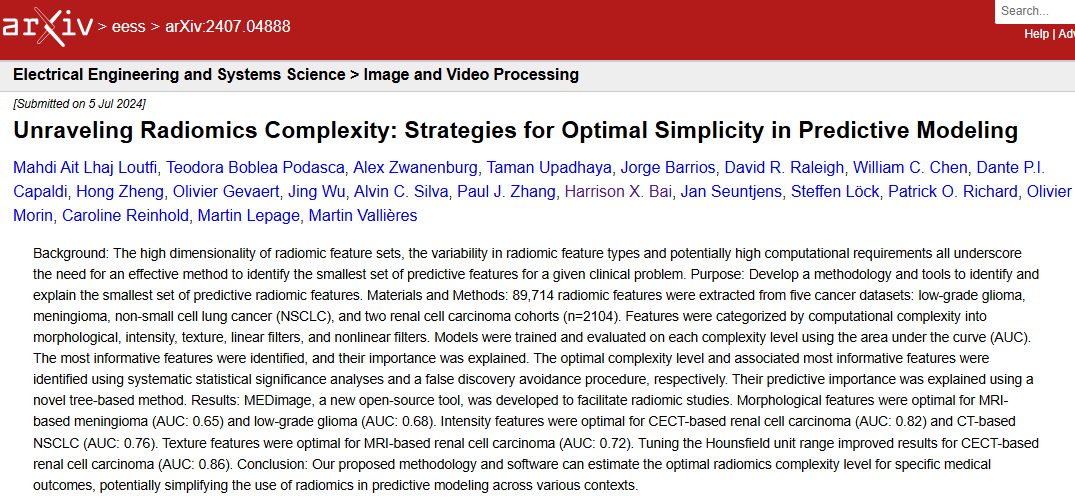 Radiomics complexity preprint featured image